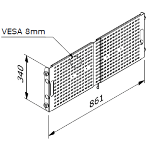 ALUVISION Monitor Mount D30 Vesa-8 Z