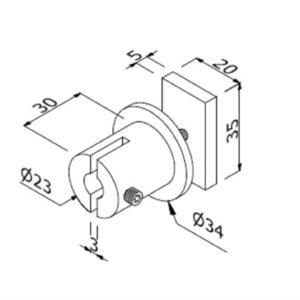 ALUVISION Panel clamp D30-3A