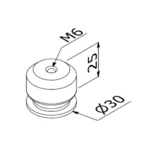 ALUVISION Pin D30 M6 LSA