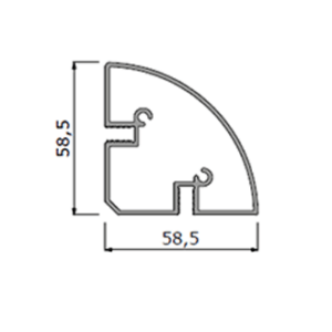 ALUVISION C90 Corner A1 profile